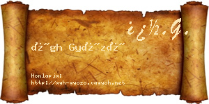 Ágh Győző névjegykártya