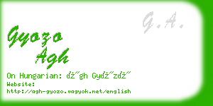 gyozo agh business card